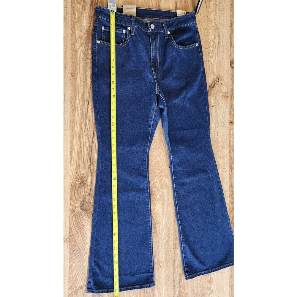 NEW Levis Jeans Womens 30x30 Dark Blue Denim Pants 726 Flare High Rise Stretch - Picture 4 of 8